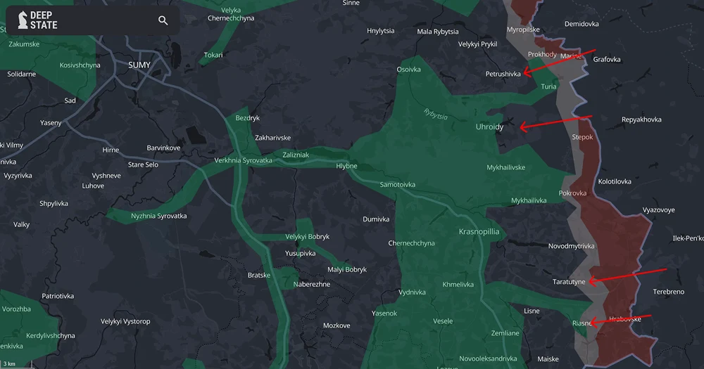 Russian attack in Sumy region