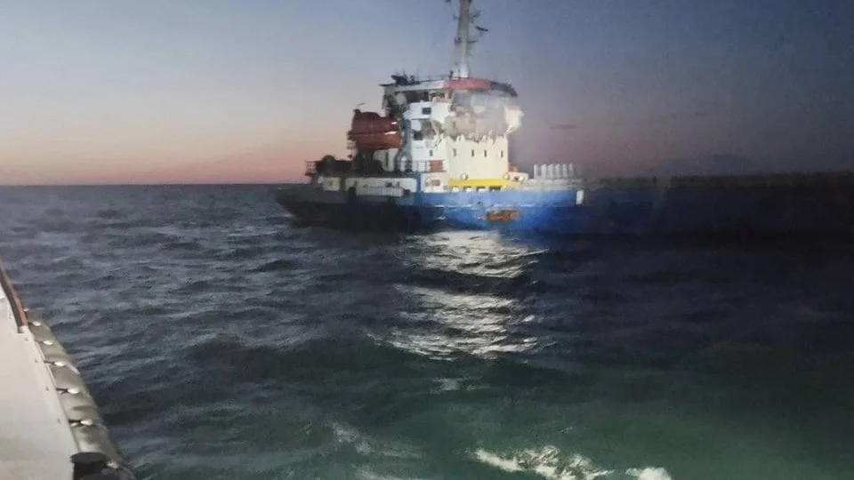 Turkish-owned cargo vessel struck by a Russian drone