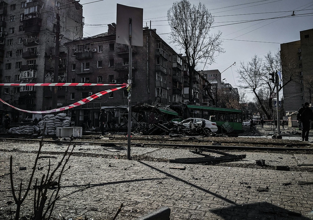 Ukrainian City during the War